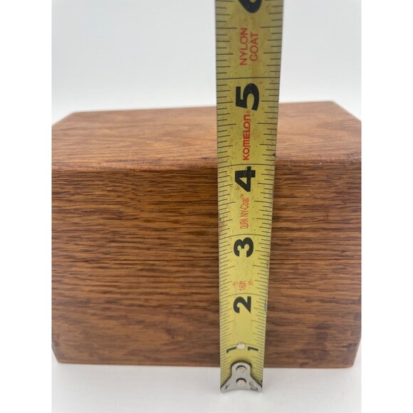 Vintage Wooden Hinged Storage Box Dovetail Joints For Keepsakes Trinket Recipes - Picture 7 of 10